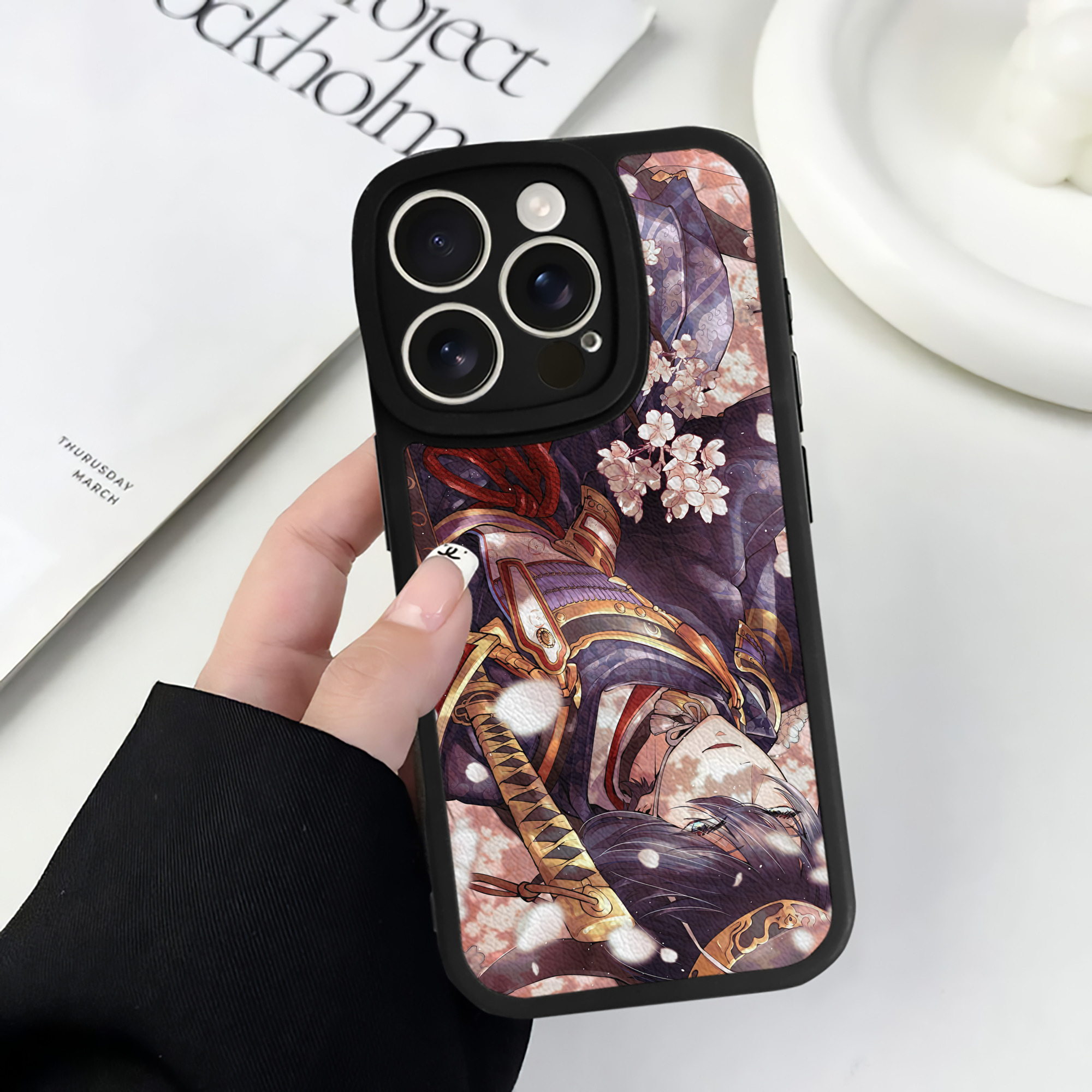 （画像用） 刀剣乱舞 Touken Ranbu 【iPhone 16シリーズ対応】シリコンスマホケース（レザー調） 材質：シリコン